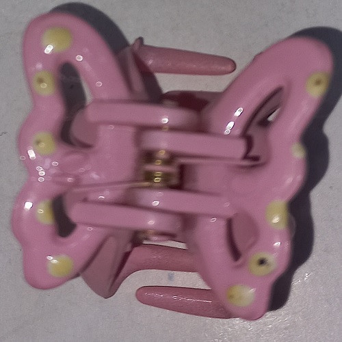 قیمت/ خرید / خرید آنلاین / خرید اینترنتی گیره کوچک موی Small pink hair clip with butterfly designسر رنگ صورتی طرح پروانه