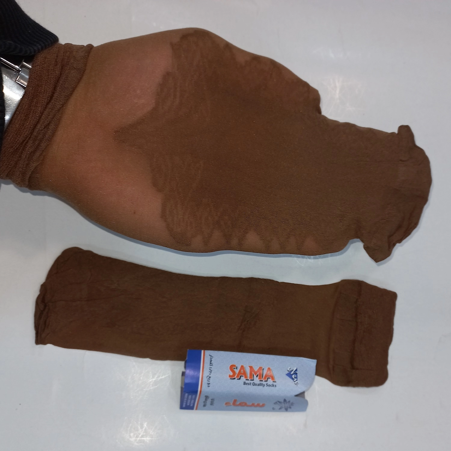 قیمت/ خرید / خرید آنلاین / خرید اینترنتی جوراب زنانه پارازین 1/20 دو ربع کف دار قهوه ای روشن سماء Parazin women's socks 1/20 two-quarter light brown Sama foam