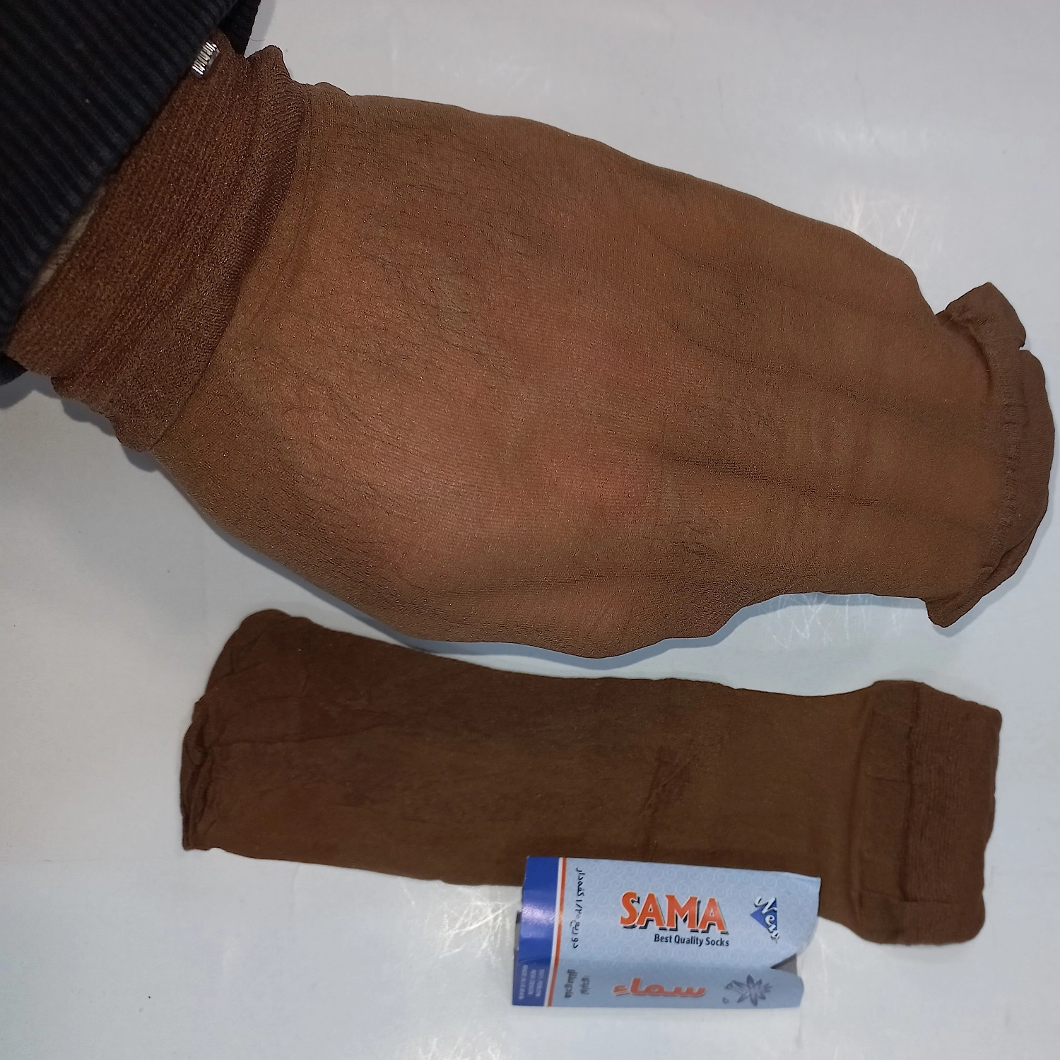 قیمت/ خرید / خرید آنلاین / خرید اینترنتی جوراب زنانه پارازین 1/20 دو ربع کف دار قهوه ای روشن سماء Parazin women's socks 1/20 two-quarter light brown Sama foam