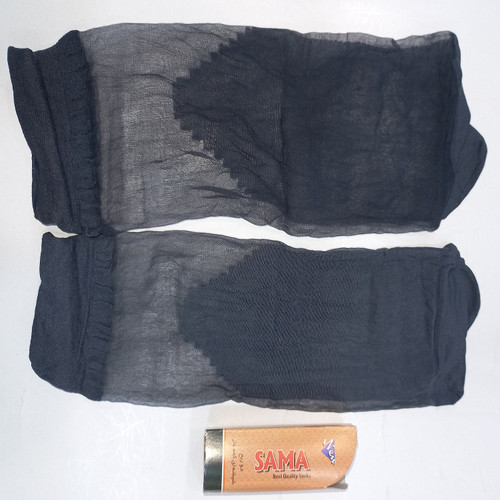 قیمت/ خرید / خرید آنلاین / خرید اینترنتی جوراب دو ربع شیشه ای ضخامت 1/10 طوسی تیره زنانه سماء 1/10 thick glass two-quarter socks, dark gray for women, Sama